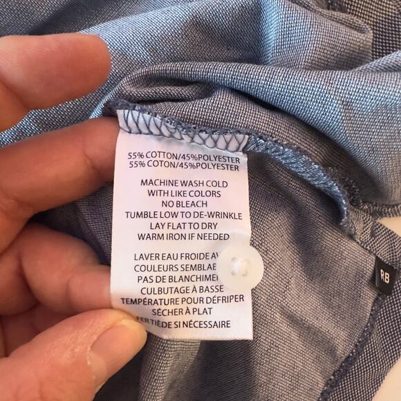 NWT Robert Barakett Farnsworth Short Sleeve Pocket Polo Size XXL Blue Two Tone - Picture 7 of 8